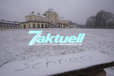 Erster Schneefall in Stuttgart - Und schon sind die Schlittenfahrer und Rodler am Schloss Solitude