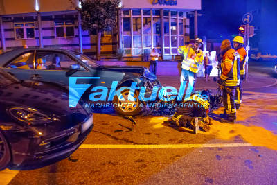 Motorrad contra PKW - Auffahrunfall mit Motorrad Böblingen Tal/Sindelfinger Straße - Motorradfahrer Verletzt
