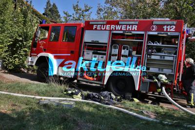 Flächenbrand - Mehrere Hundert Quadratmeter Wiese/ Bäume und Sträucher niedergebrannt