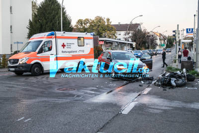 Verkehrsunfall mit schwer verletztem Motorradfahrer
