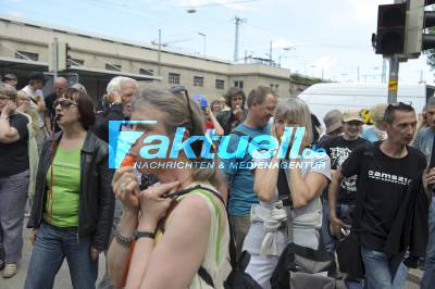 Abschlussaktion zum Ende der S21-Sitzblockade