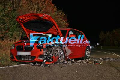 Crash auf der Landstraße bei Steinheim - Vollsperrung und 2 Verletzte