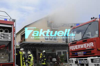 Dachgeschoss in Deizisau in Brand
