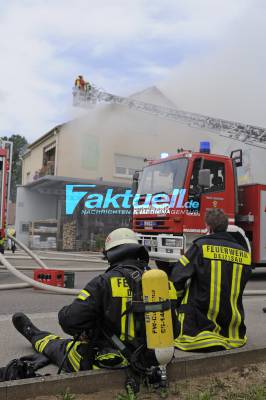 Dachgeschoss in Deizisau in Brand