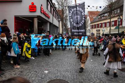 12. Faschingsumzug Brackenheim - Lustiges Treiben in der Altstadt von der Theodor Heuss Stadt Brackenheim - Einsatzkräfte blockieren teils Zufahrtswege  der Innenstadt 
