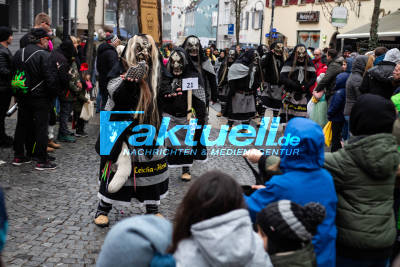 12. Faschingsumzug Brackenheim - Lustiges Treiben in der Altstadt von der Theodor Heuss Stadt Brackenheim - Einsatzkräfte blockieren teils Zufahrtswege  der Innenstadt 