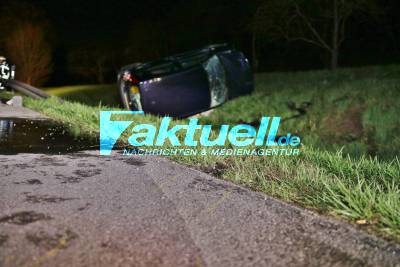 Auto überschlägt sich auf der B29 bei Winterbach