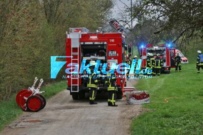 Grill vergessen - Schuppen brennt vollständig nieder