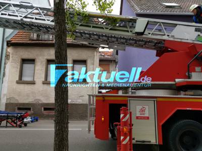 Brand nach Explosion in Wieslocher Wohngebäude