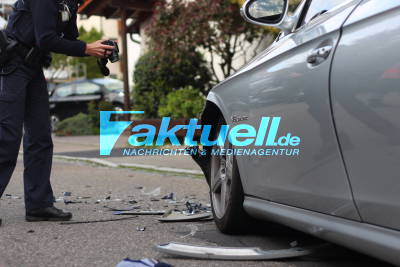 Winnenden:Schwerer Unfall mit Amg und Smart in 30er Zone