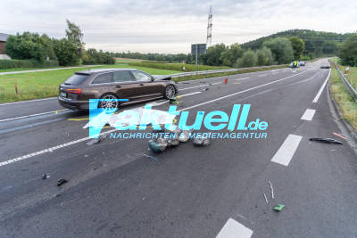 Motorradfahrer stirbt bei heftigem Unfall mit Audi - K1231/K1232 bei Großbettlingen