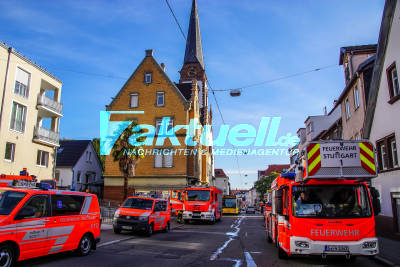 Stuttgart Ost: Gebäudebrand in Gablenberger Hauptstrasse löst Großeinsatz der Feuerwehr aus