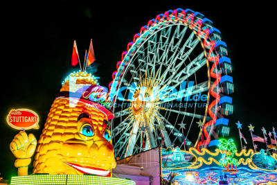 Volksfest: Lichtspektakel bei Nacht - Langzeitbelichtungen und Eindrücke bei Nacht vom Canstatter Volksfest 