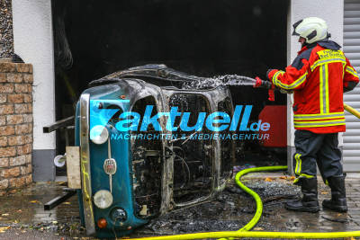 Oldtimer verbrennt in Garage in Bad Ditzenbach
