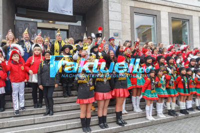 Karnevalauftakt vor dem Stuttgarter Rathaus