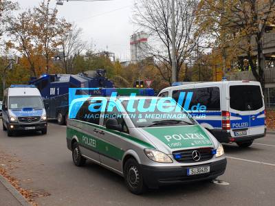 Stuttgart Bad Cannstatt: Massives Polizeiaufgebot beim Baden Württemberg-Derby