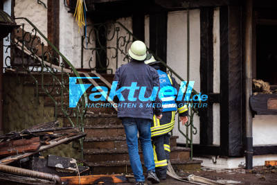 Brand Traube Tonbach: Bilder von oben auf die Ruine - Bilder von Renate Finkbeiner (Inhaberfamilie) vor abgebranntem Restaurant