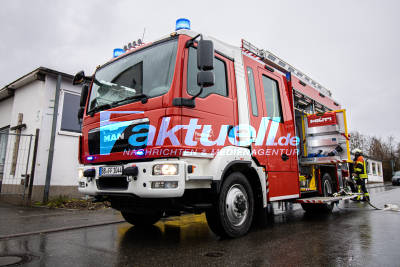 Brand am Volksbankstadion in Herrenberg - Feuerwehr übt den Ernstfall