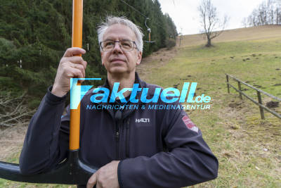 Grüne Wiese statt Skigebiet - ausführlicher Dreh mit Liftbetreiber vom Skigebiet Wiesensteig auf der Schwäbischen Alb