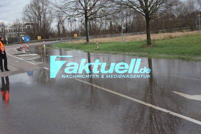 Hochwasserlage nach ergiebigem Regen