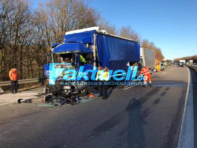 2 Tote bei schwerem LKW Unfall mit 3 Fahrzeugen auf der A6 bei Bretzfeld