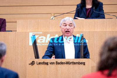 113. Plenum im Landtag Baden-Württemberg - Themen wie Plastik in der Umwelt und die Corona-Lage