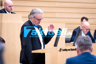 113. Plenum im Landtag Baden-Württemberg - Themen wie Plastik in der Umwelt und die Corona-Lage