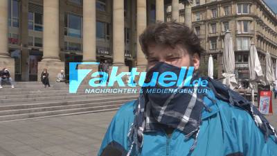 Maskenpflicht in BW - verschiedene O-Töne aus der City! Aktuell! - Volle Königstraße, Menschen genießen die Sonne