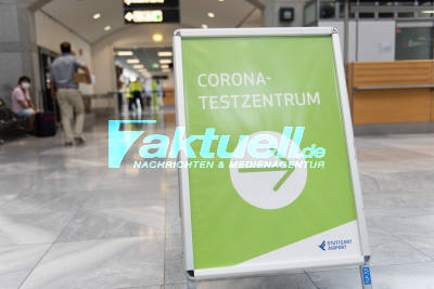 Corona Testcenter am Flughafen Stuttgart Eröffnet - Urlauber können sich nun kostenlos auf Corona testen lassen / Pressekonferenz
