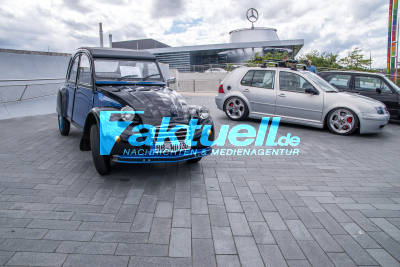 Stuttgart Bad Cannstatt: Cars & Coffee am Mercedes Benz Museum lockze zahlreiche Oldtimerfans an