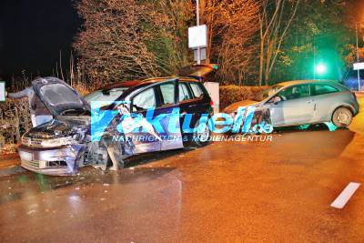 Frontalcrash auf der Oberbettringer Straße in Gmünd - Drei Verletzte