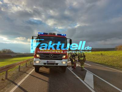 PKW kommt auf Gegenfahrbahn und prallt mit Müllauto zusammen - 3 Personen verletzt