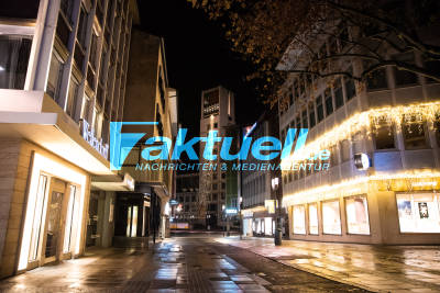 Stuttgarter City im Corona-Lockdown - Impressionen der menschenleeren Innenstadt