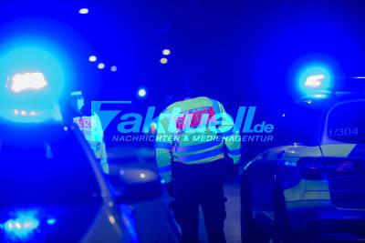 Polizei kontrolliert die Ausgangsbeschränkung an der Weinsteige bei Degerloch