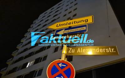 Sperrung hohenheimer Str aufgrund Gleisarbeiten, Umleitung über danneckerstraße bis 6.4.