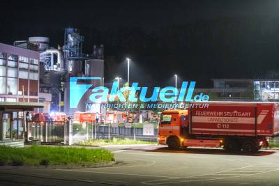 Gefahrstoffeinsatz am Klärwerk S-Mühlhausen: Lauge läuft aus Behälter aus