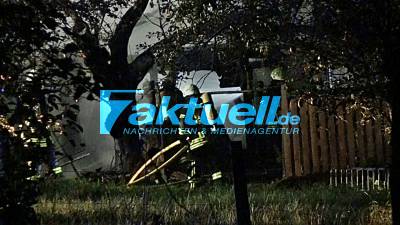 Gartenhaus in Vollbrand