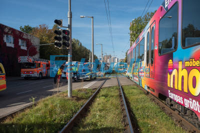Verkehrsunfall zwischen SSB und PKW an U-Halt Fürfelder Strasse