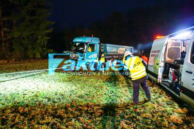 Längere Bergung der 3 verunfallten LKW auf B295 - Vollsperrung bis in die Abendstunden - 3 Verletzte 