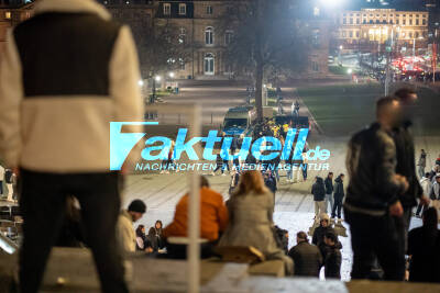Impressionen vom kleinen Schlossplatz bei Nacht