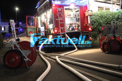 Brand eines Gartenschuppens
