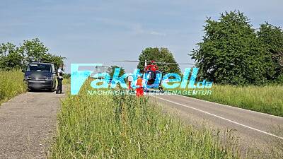 Krad contra mit PKW - Rettungshelikopter im Einsatz - Krad Fahrer schwer verletzt