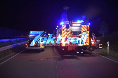 Schwerer Unfall in der Nacht auf der B535/B36 bei Schwetzingen