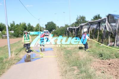Flächenbrand auf Feld - Feuerwehr verhindert schlimmeres