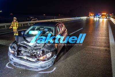 Tödlicher Starkregen-Unfall auf der A6: Autofahrer steigt nach Unfall aus, will Warndreieck aufbauen und wird totgefahren - Vollsperrung der Autobahn