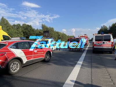 A24 nach Berlin aufgrund Gefahrgut-Einsatz voll gesperrt! Sicherheitsbreich 500m um einen Gefahrgut-LKW abgesperrt