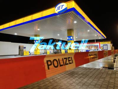 Wieder Raubüberfall an der Jet Tankstelle in Neuruppin - Täter kam mit einem Messer und forderte Bargeld in unbekannter höhe - Mann flüchtet konnte jedoch unweit des Tatortes von der Polizei gestellt und Festgenommen werden