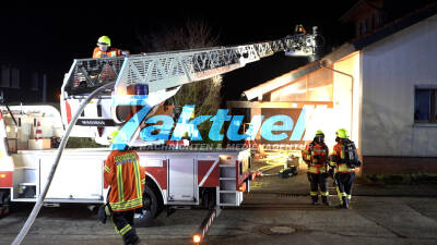Dachstuhlbrand in Bad Rappenau - Feuer konnte schnell gelöscht werden - Hoher Sachschaden am Neujahrsmorgen