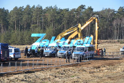 Räumung vom Protest-Camp: Polizeieinsatz im Waldgebiet der Laußnitzer Heide
