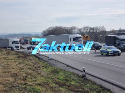 Schwerer Unfall auf der A6 bei Bad Rappenau - 3 Personen verletzt
